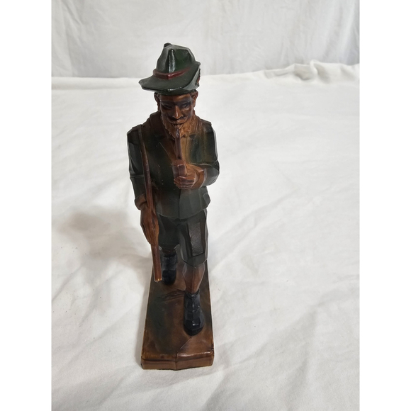 Unbranded Other - Vintage Wood-Carved Hunter Figurine